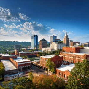 Cityscape of Tennessee Featuring Historic Buildings and Modern Apartments