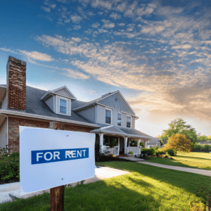 Rental Property with 'For Rent' Sign in Indiana