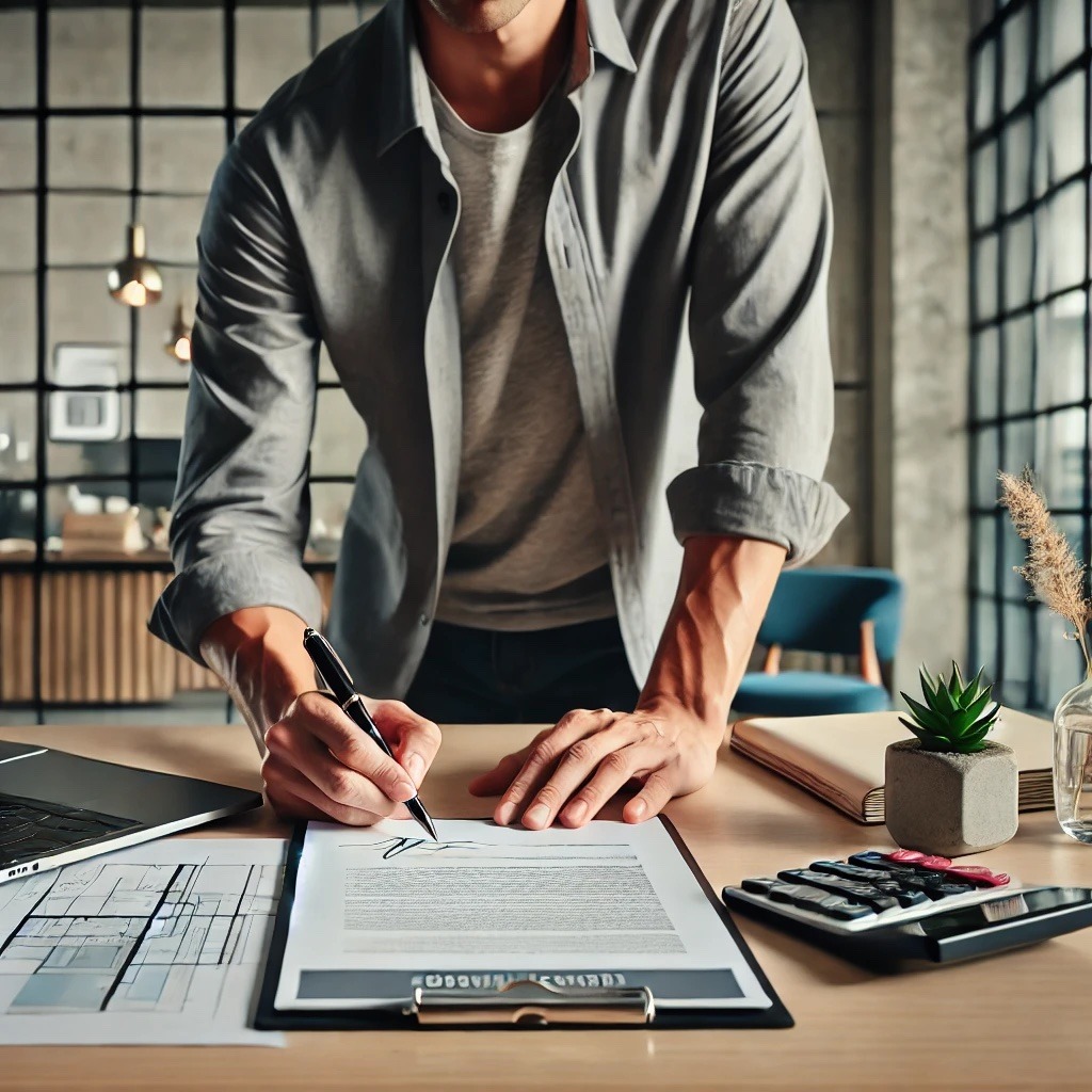 person signing a real estate contract