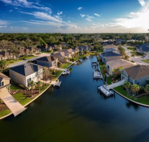 an areal shot of a Orlando Market area