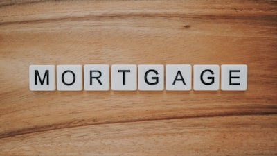 mortgage spelled out in scrabble letters