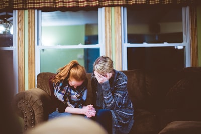 distressed couple over financial hardship